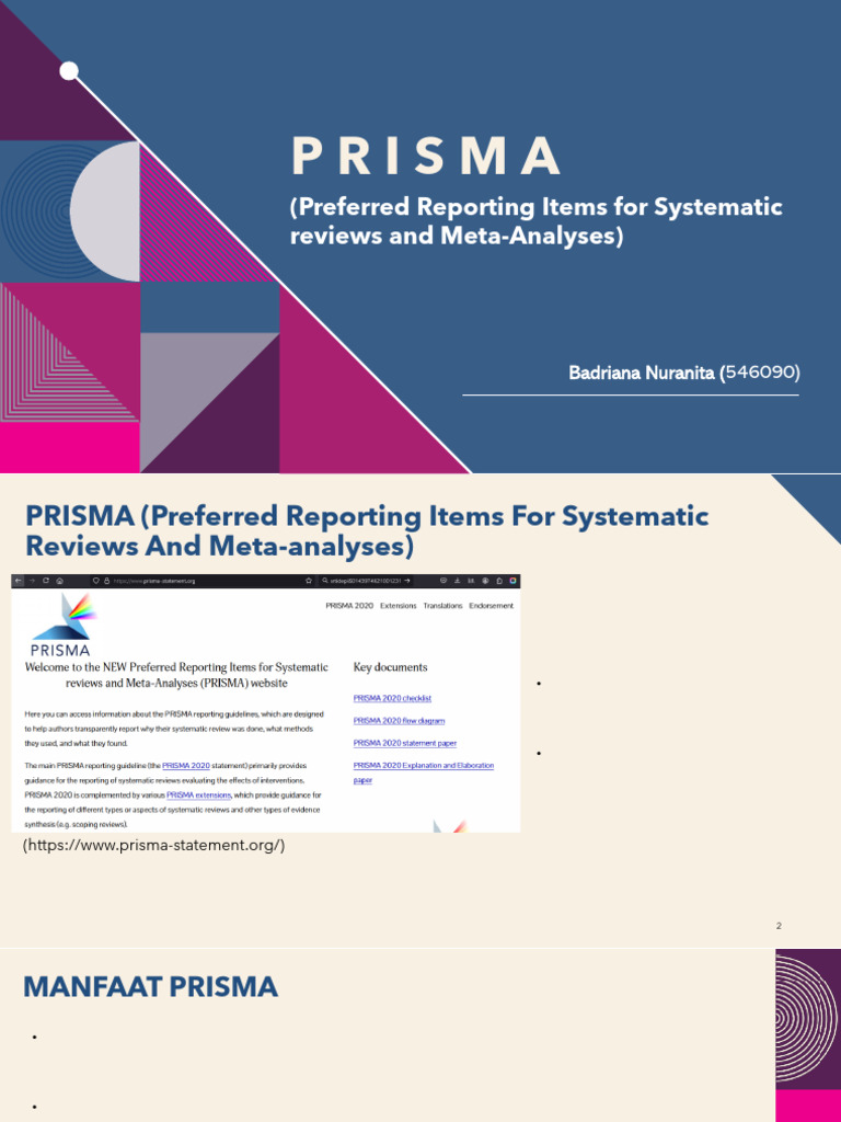 Prisma: (Preferred Reporting Items For Systematic Reviews and Meta ...