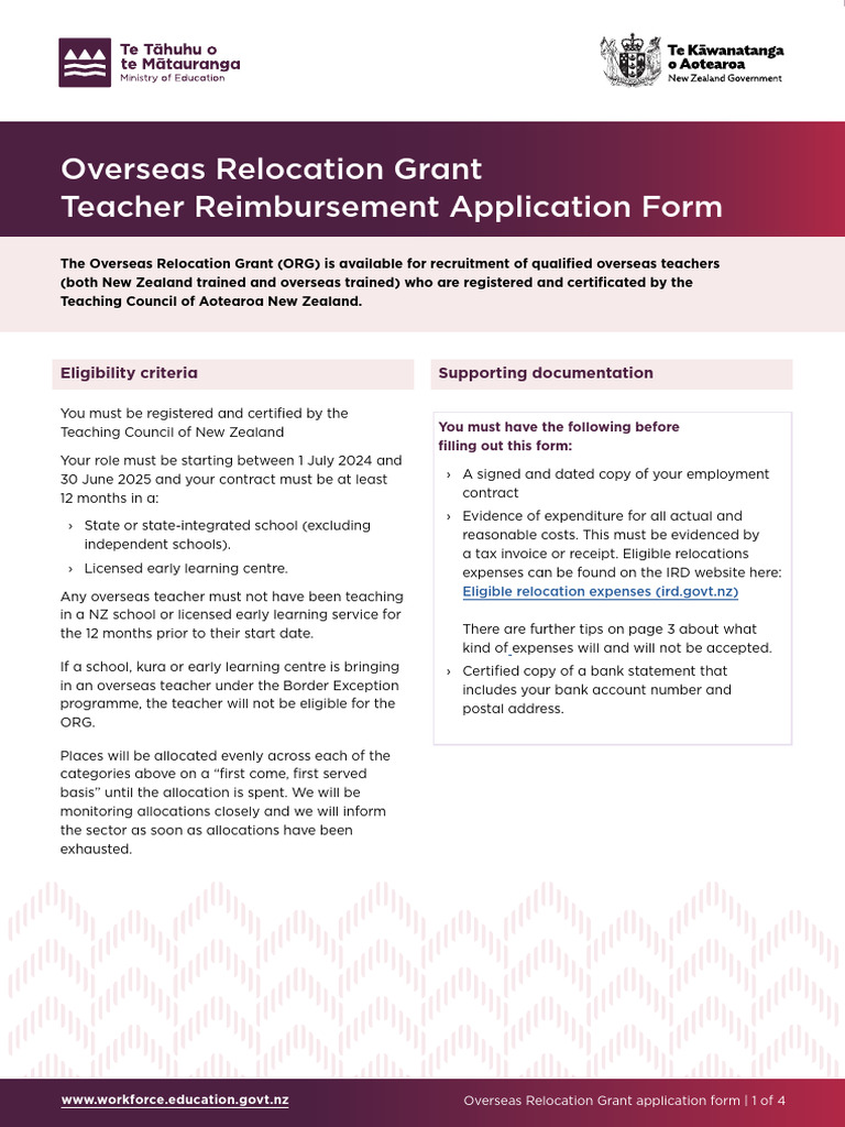 Overseas Relocation Grant Application 2024 | PDF | Banks | Expense