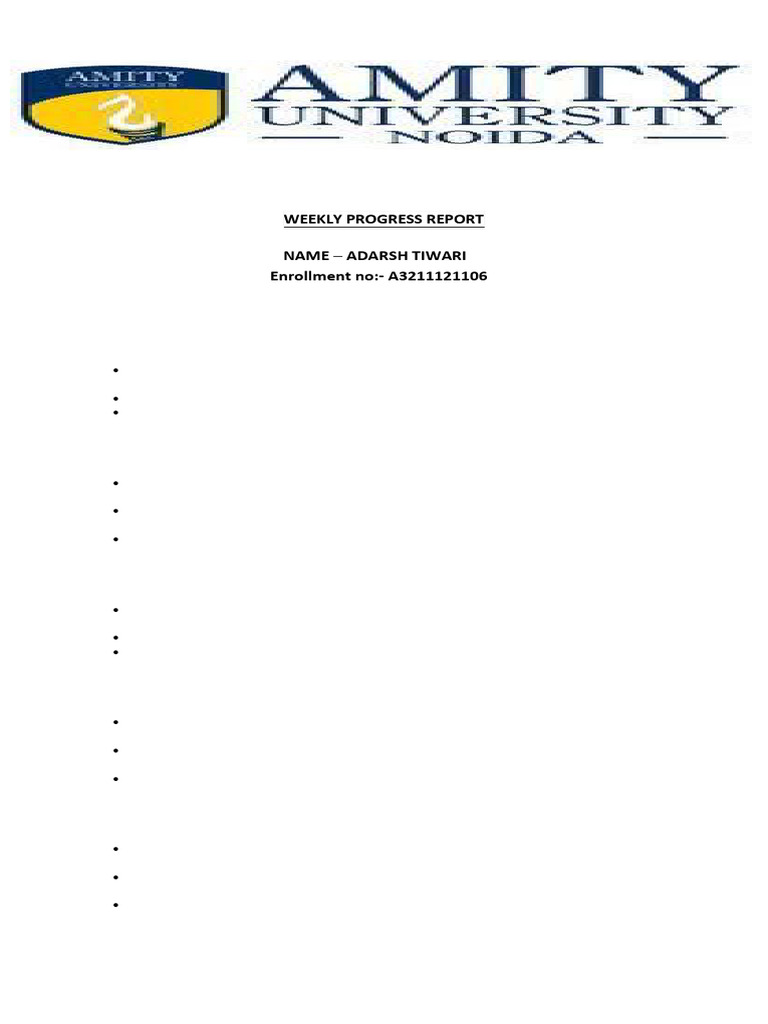 Weekly Progress Report: Legal Internship | PDF | Law