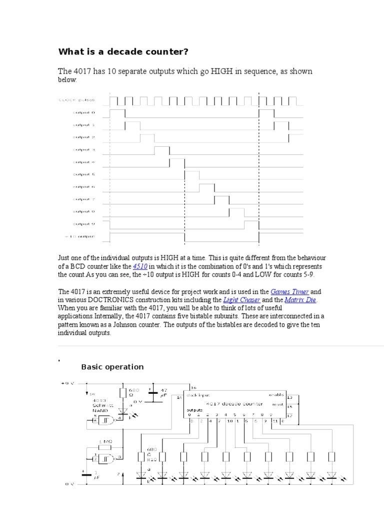 What Is A Decade Counter PDF Electricity Electrical Engineering