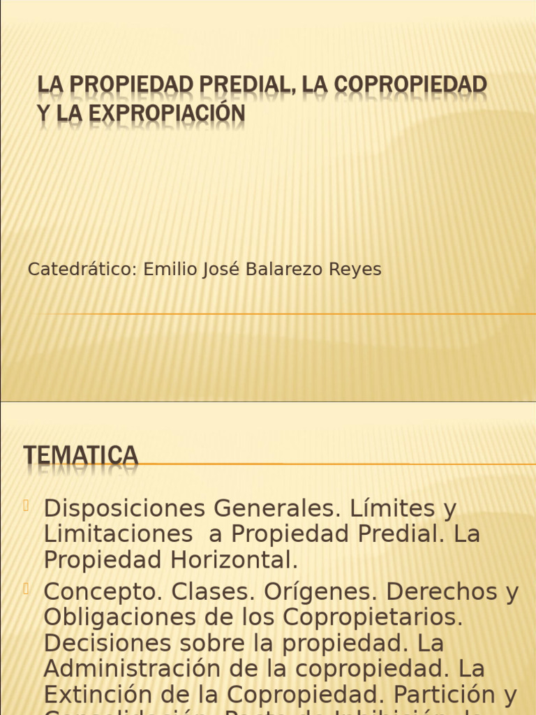 La Propiedad Predial, La Copropiedad MF | PDF