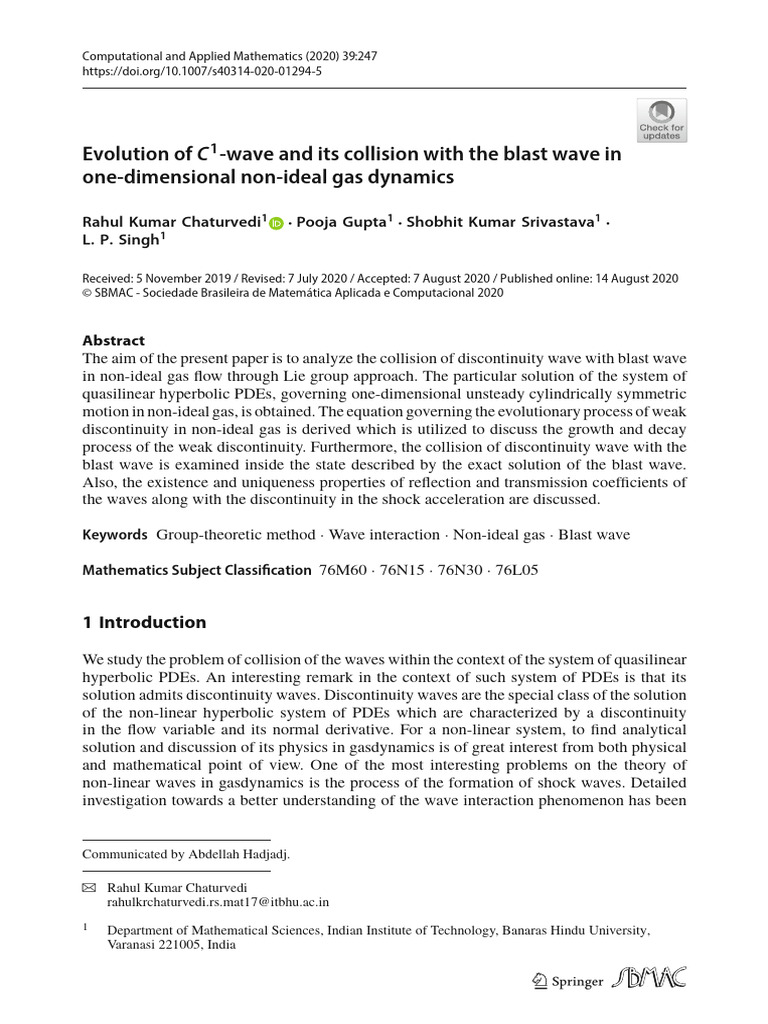 Evolution of c1 wave andits collision with the blast wave in one