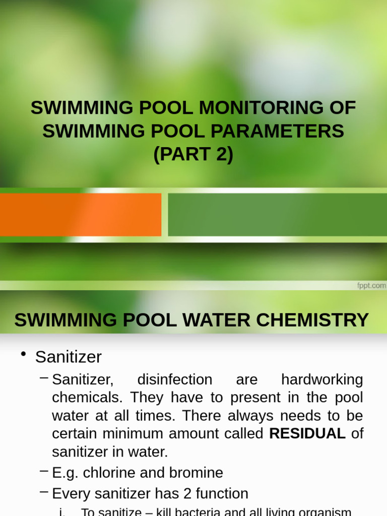 Swimming Pool Monitoring of Swimming Pool Parameters (Part 2) | PDF