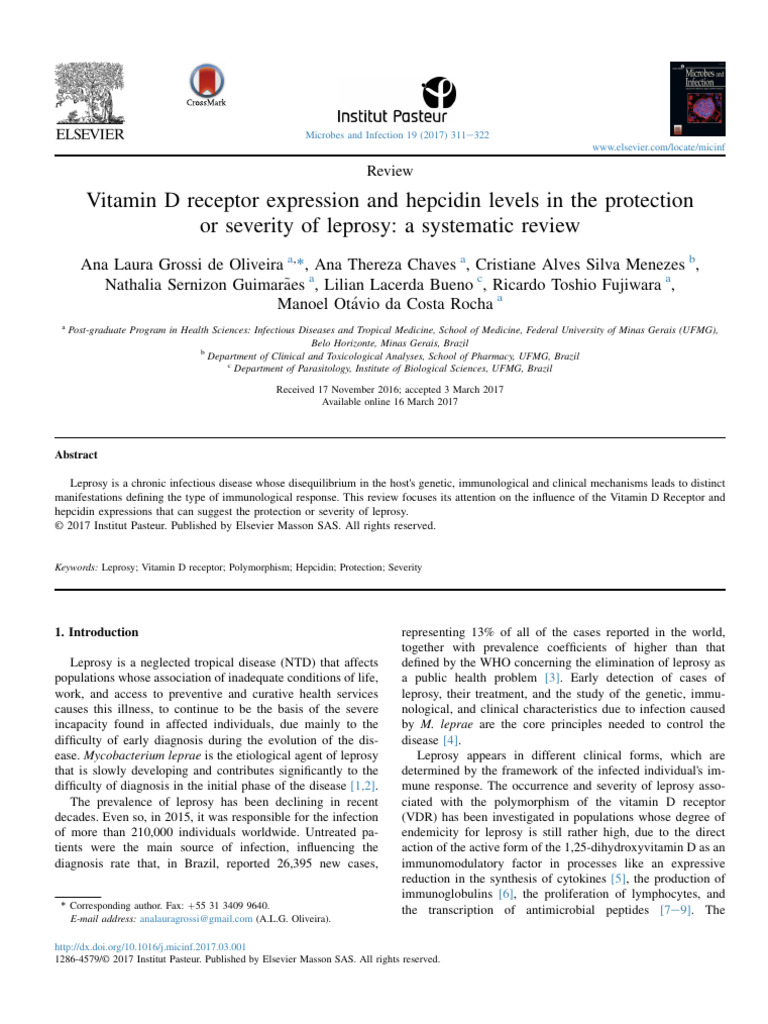 Vitamin D Receptor and Hepcidin Leprosy | PDF