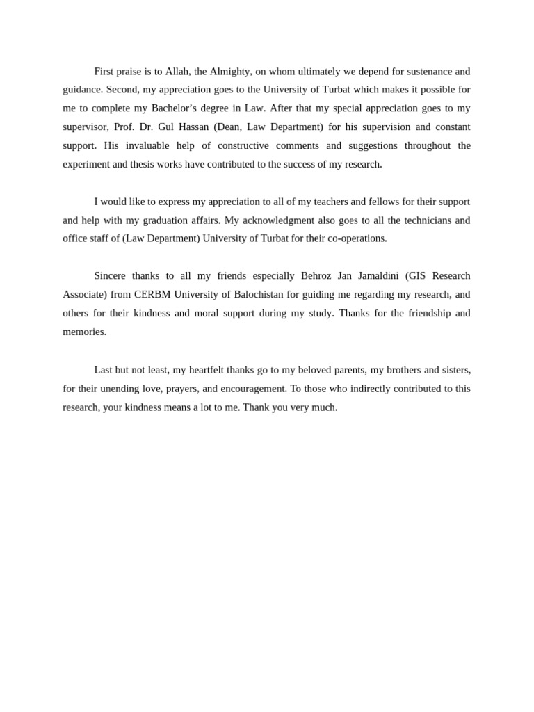 Acknowledgement | PDF