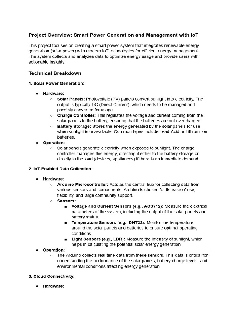 Smart Power Generation in Detail | PDF