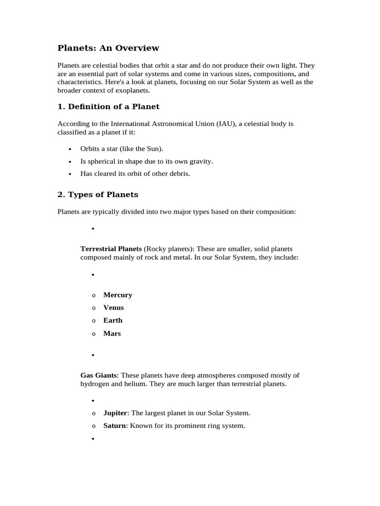 Planets | PDF