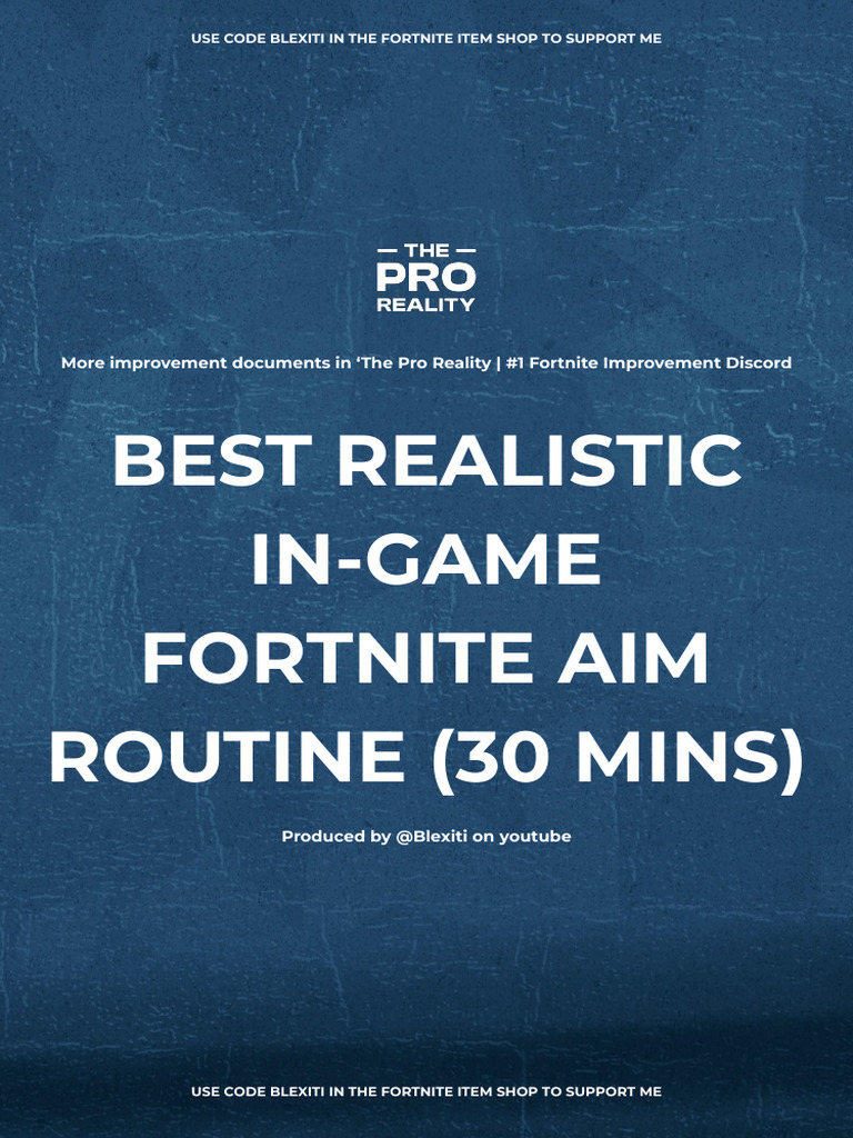 Best Realistic In-Game Fortnite Aim Routine (30 Mins) | PDF
