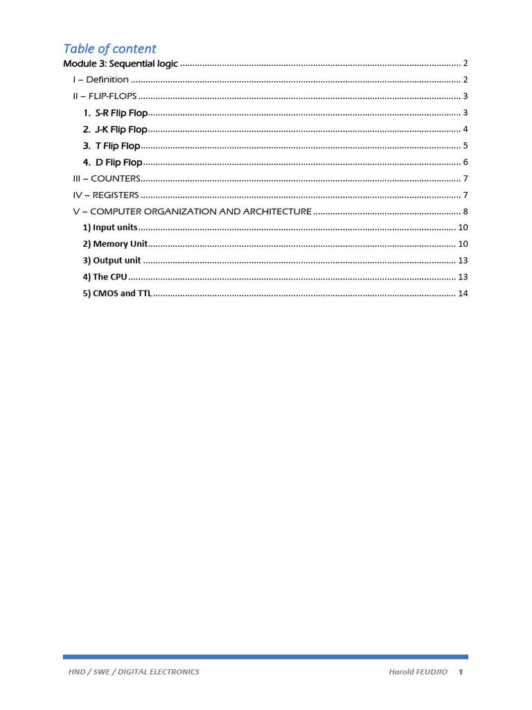 Sequential Logic in Digital Electronics | PDF | Computer Data Storage ...
