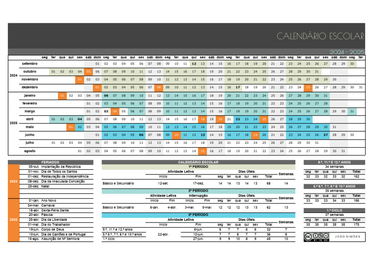 Calendario Escolar 2024 2025 | PDF