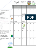 April Calendar Kidzone PDF