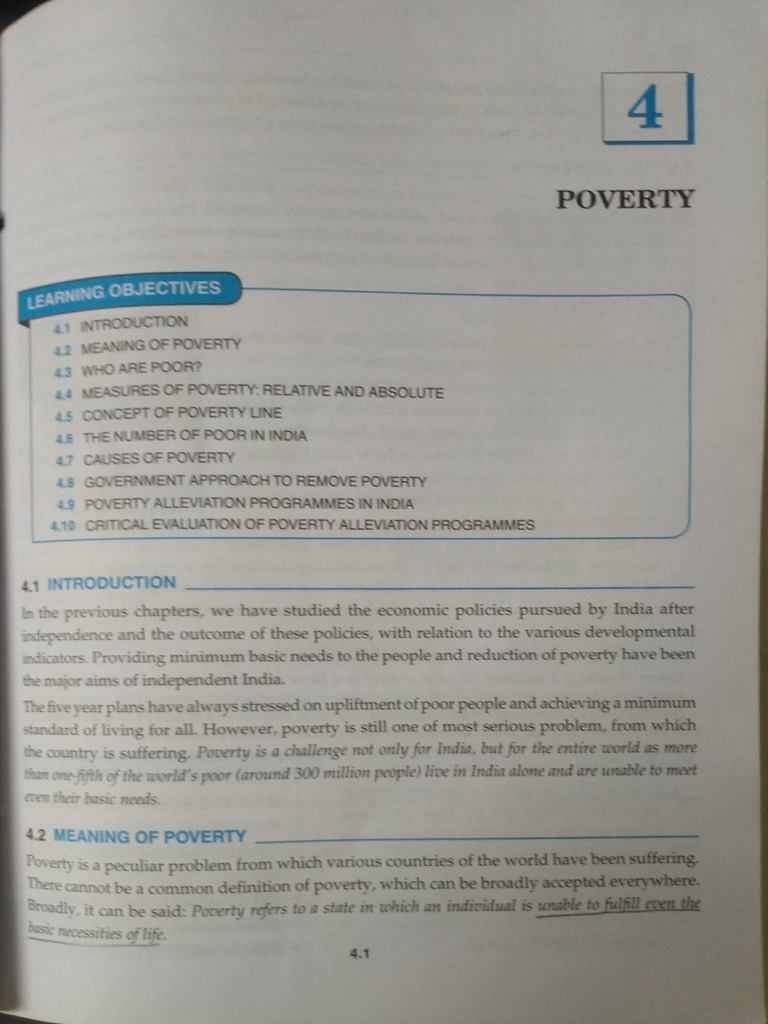 Chapter 4 Economics (Poverty) | PDF