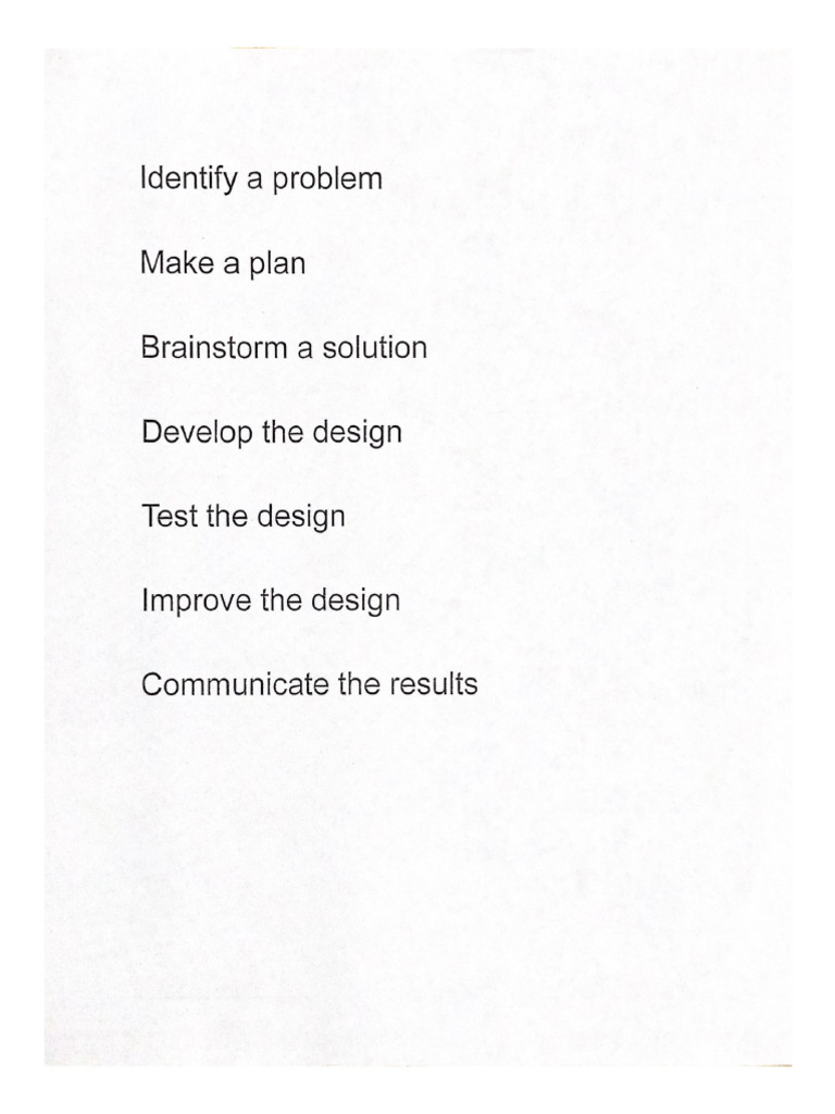Steps in Engineering Process- Cut and Paste- Make Poster | PDF