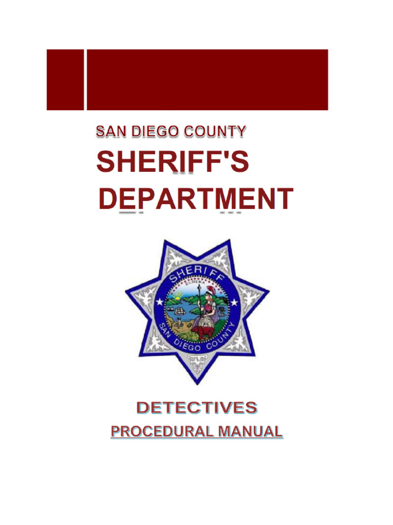 Detective Manual 12-5-19 Revision 8 30 21 | PDF