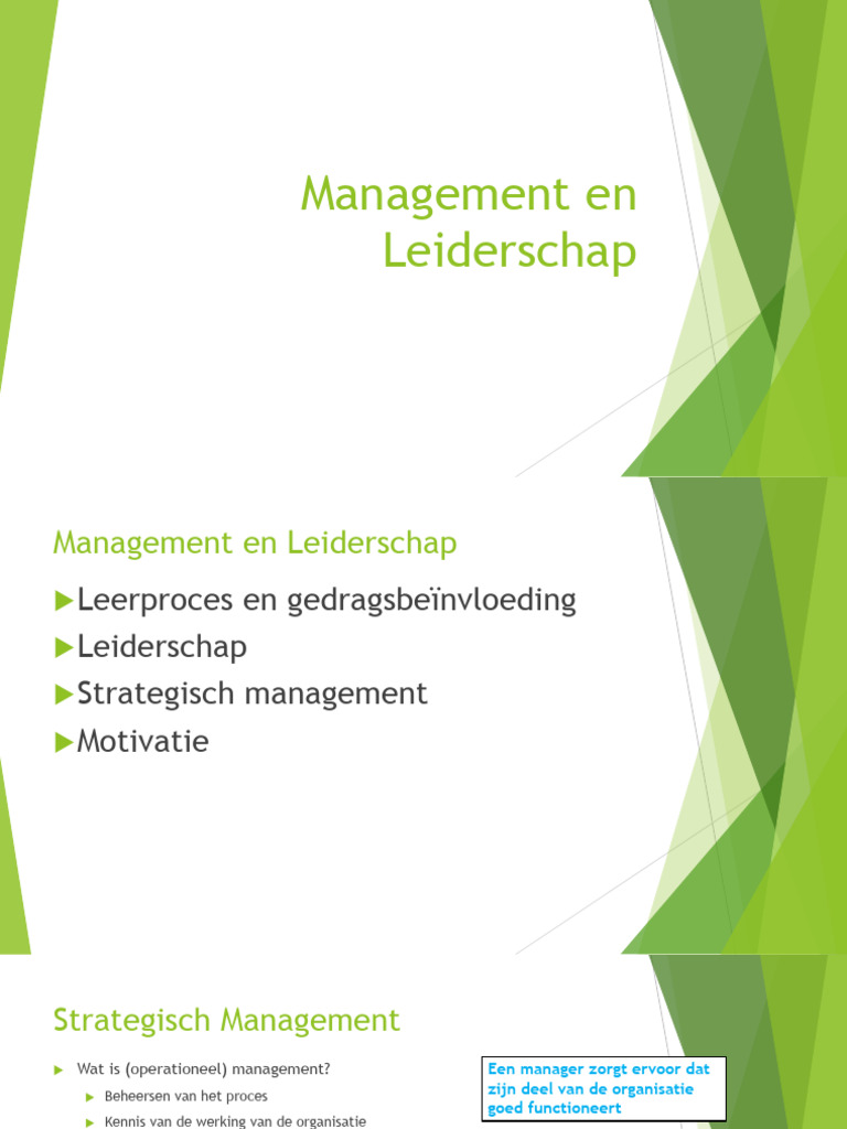 Slides Les 4 Deel Strategisch Management | PDF