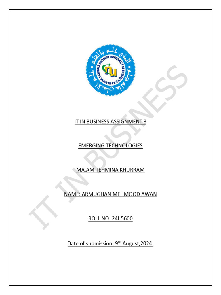 It in Business Assignment | PDF