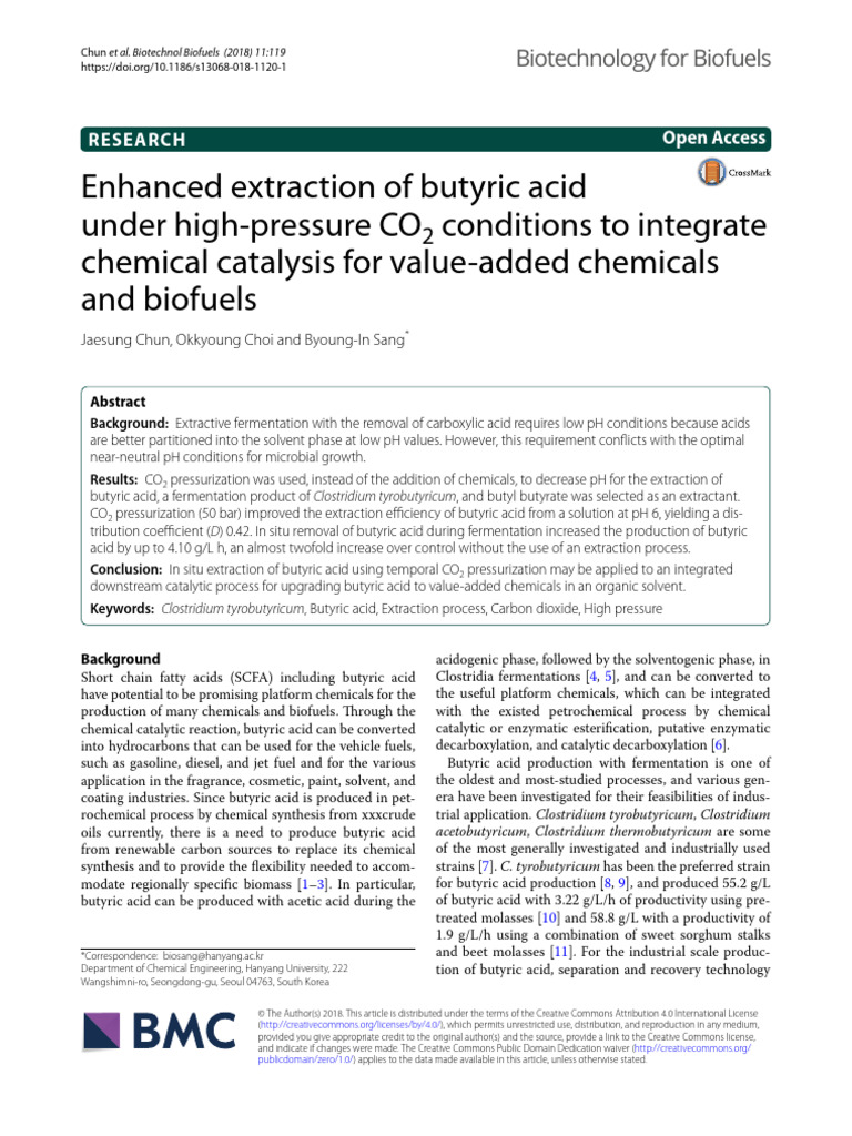 Reduction of Butyric Acid | PDF
