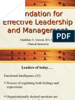 Foundation For Effective Leadership and Management