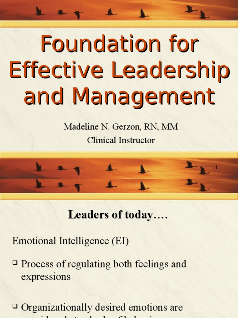 Foundation For Effective Leadership and Management | PDF | Power ...