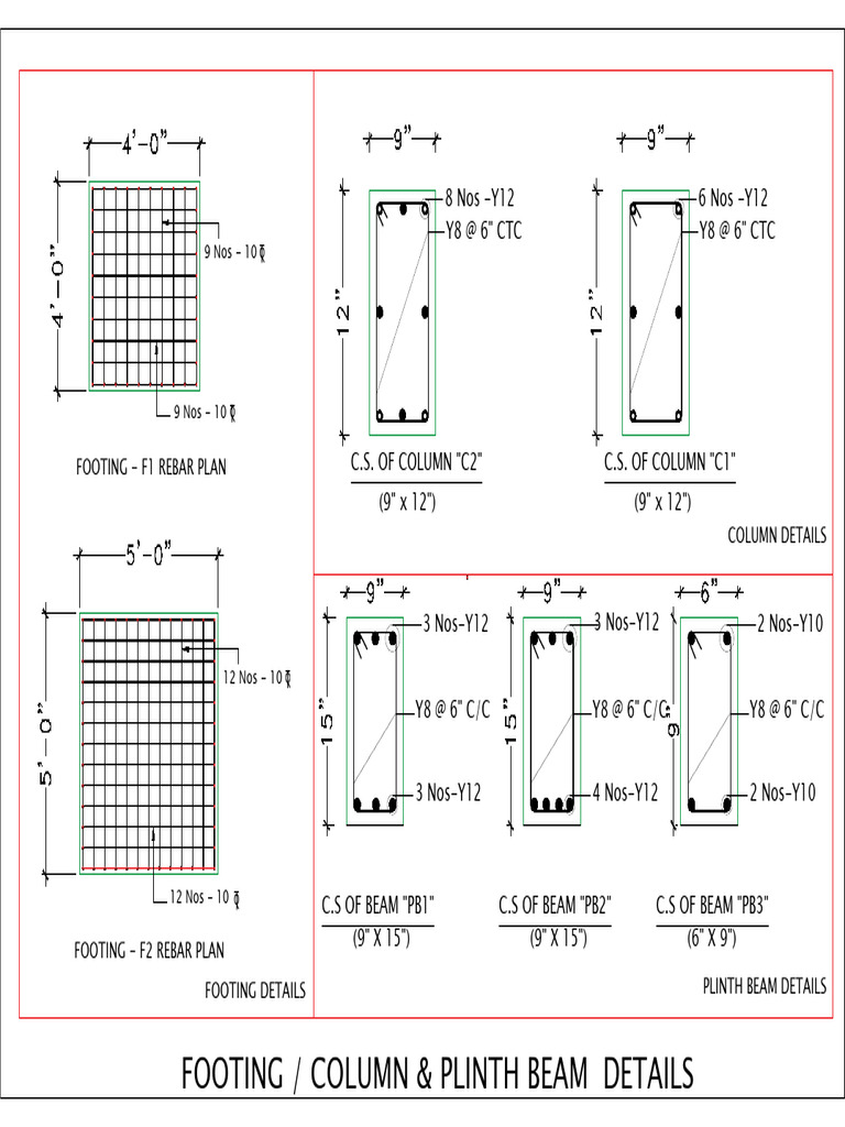Column and Beam Design Details | PDF