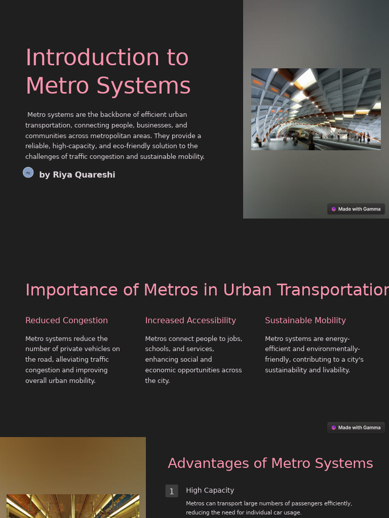 Introduction To Metro Systems | PDF