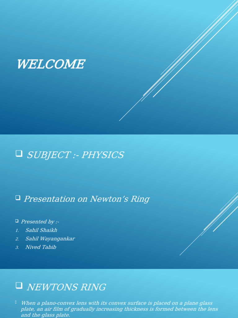 Newton's Ring | PDF
