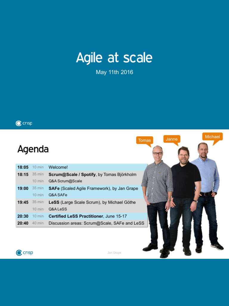 Scaled Agile Frameworks Overview | PDF | Scrum (Software Development ...