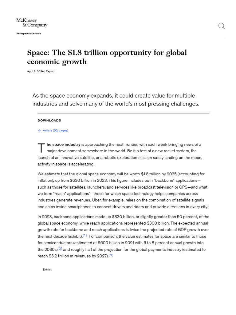 Space - The $1.8 Trillion Opportunity For Global Economic Growth ...