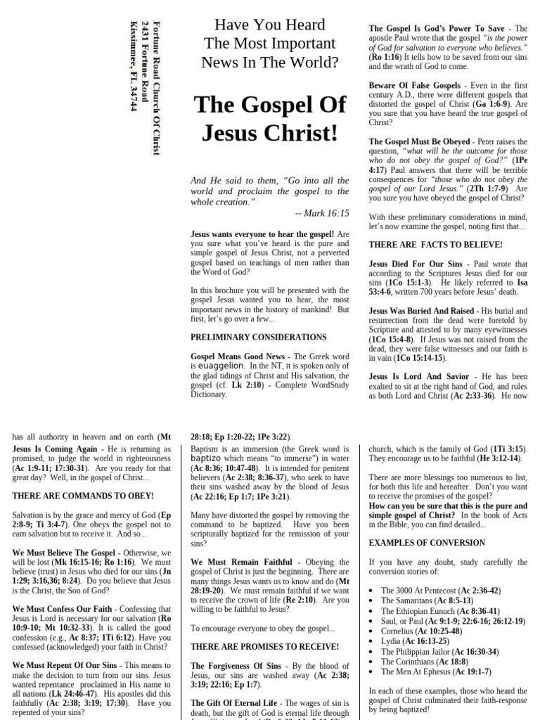 02 The Gospel Of Jesus Christ Pdf