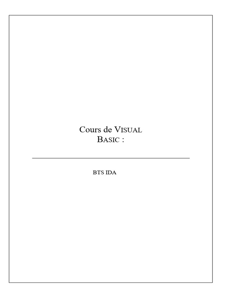 Cours de VB | PDF