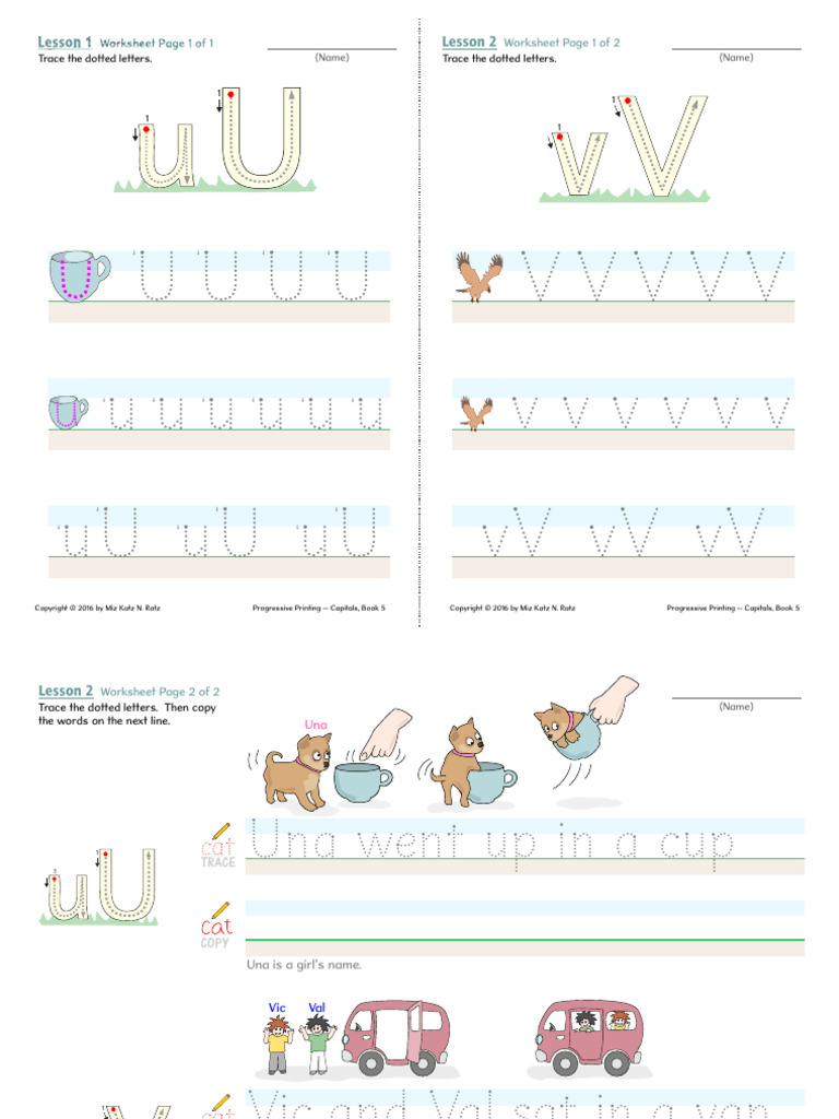 Capitals - Book 5 Worksheets Author Progressive Phonics | PDF