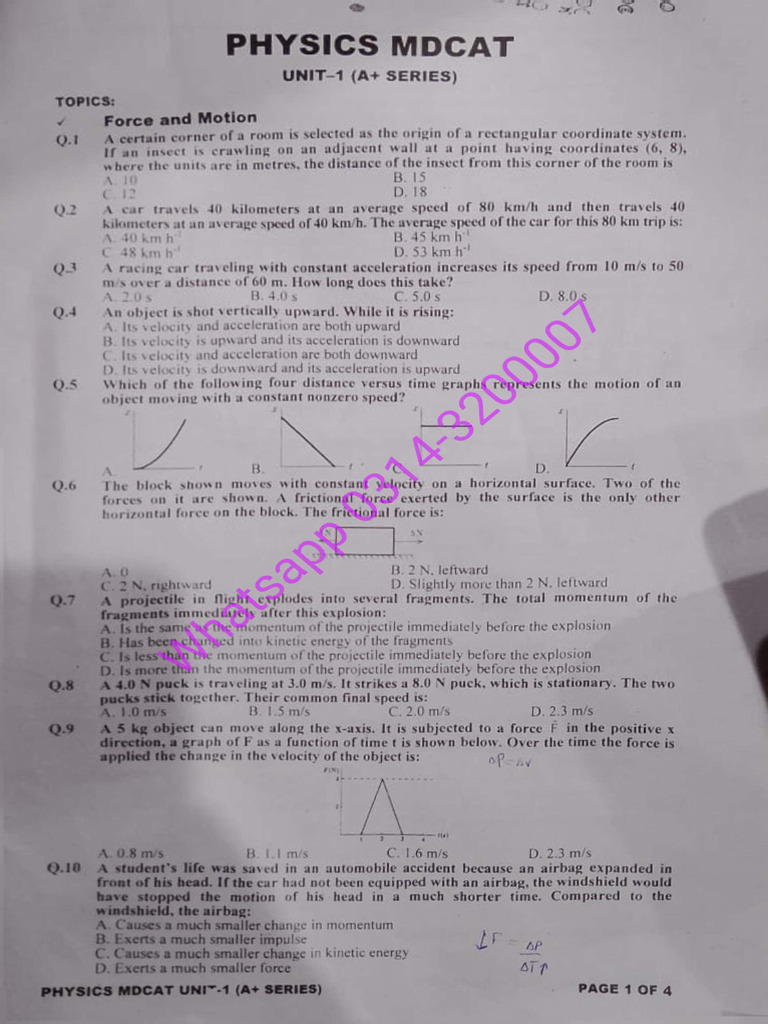 CTS (A+) 2024 Phy + Key | PDF
