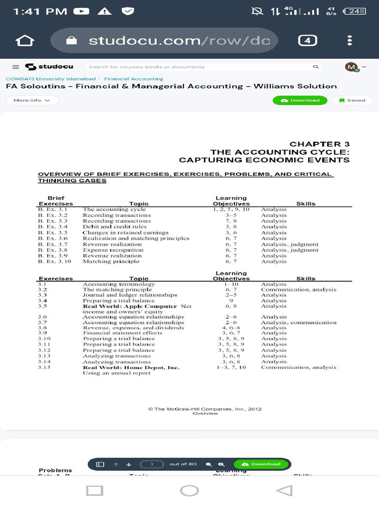 Accounting Chap 3 Answers | PDF