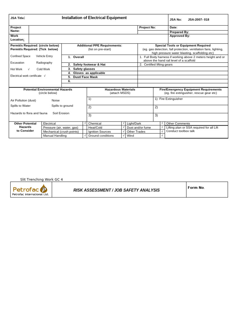 Installation of Electrical Equipment | PDF