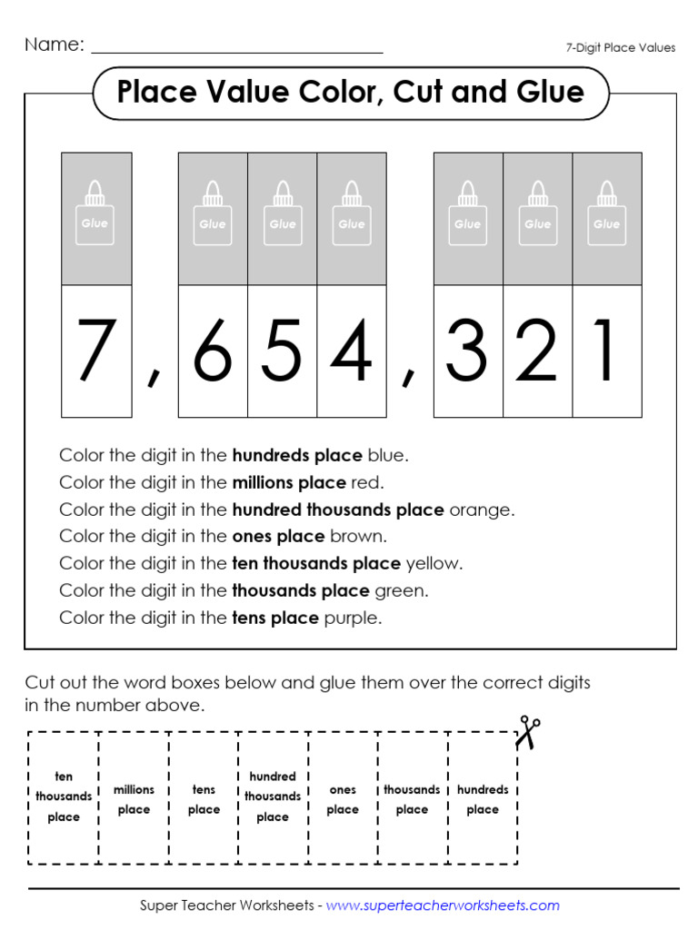 Place Value Cut - TZQFR | PDF