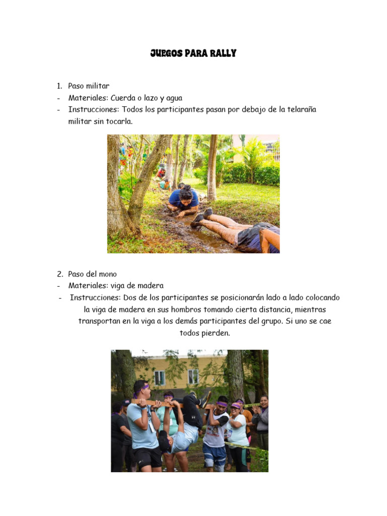 Juegos para Rally | PDF