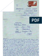 Original Letter Written by Udasi To Devinder Naura 6 05 1980