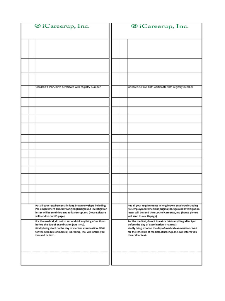 HRD - New List of Requirements | PDF