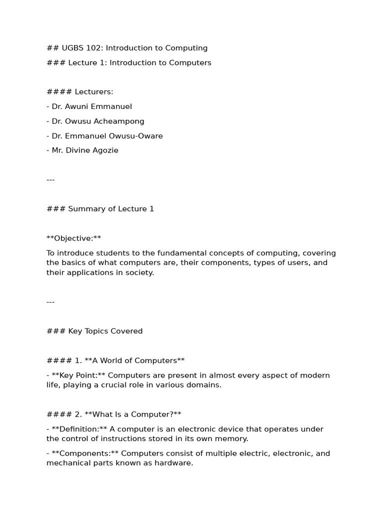 Introduction to computing l1 pdf