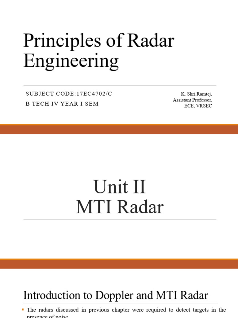 Radar Unit 2 | PDF