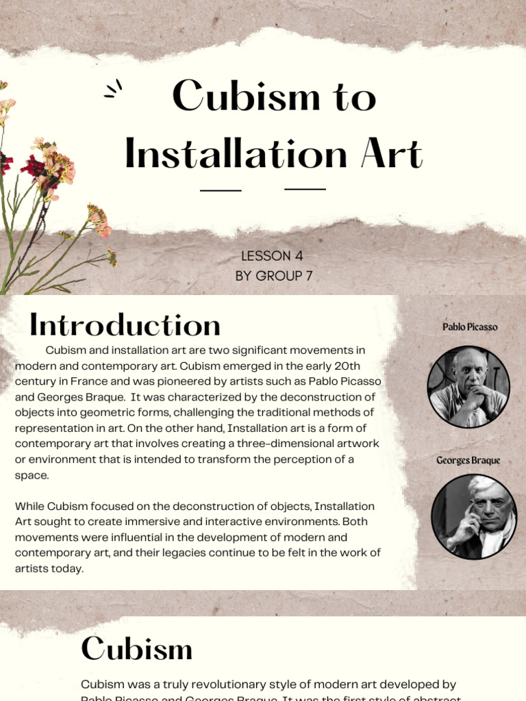 Cubism and Installation Art Overview | PDF | Cubism | Abstract Art