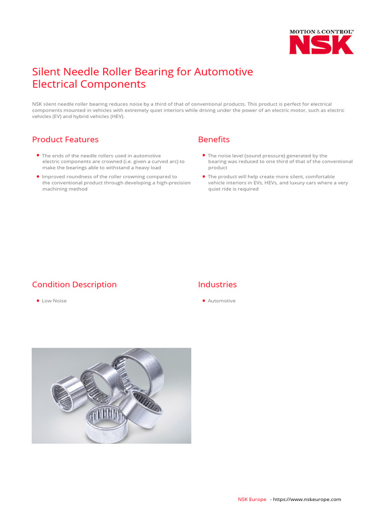 Needle Roller Bearing Automotive Electrical Components | PDF