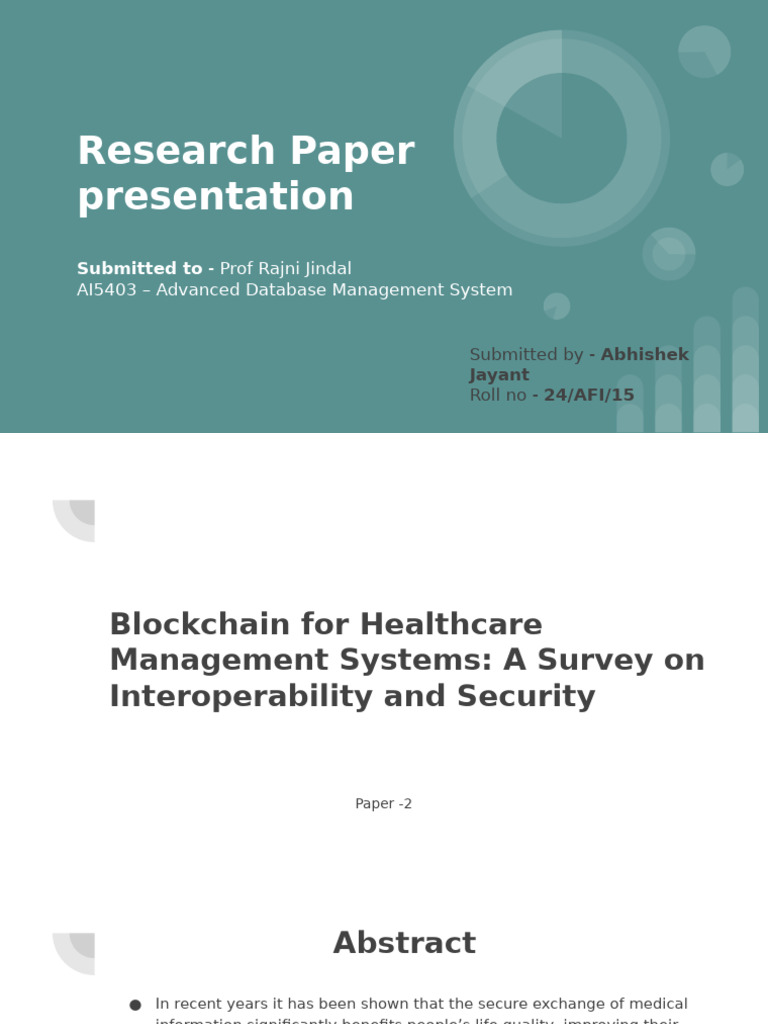 Blockchain in Healthcare: Interoperability & Security | PDF | Health ...