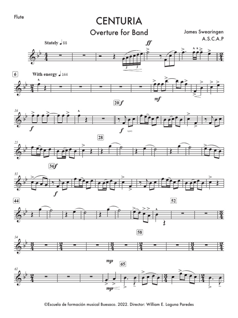 CENTURIA James Swearingen - Flute | PDF