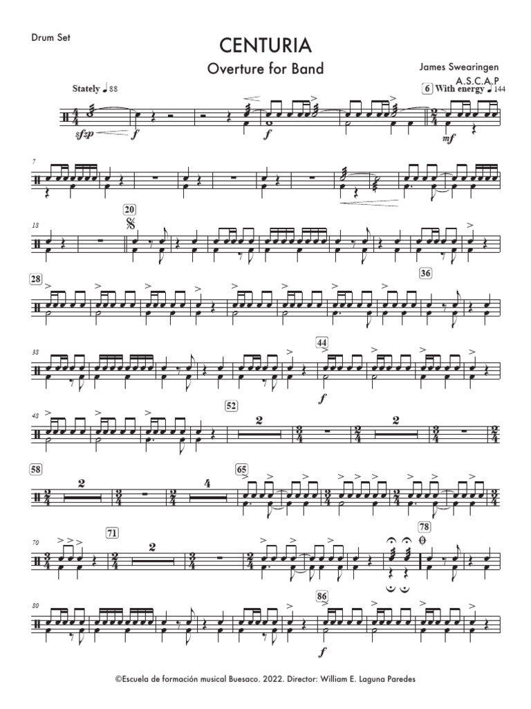 CENTURIA James Swearingen - Percussion 2 | PDF