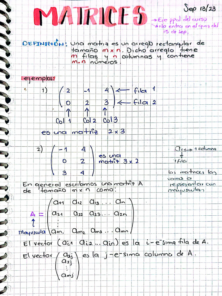 Notas Algebra Lineal | PDF