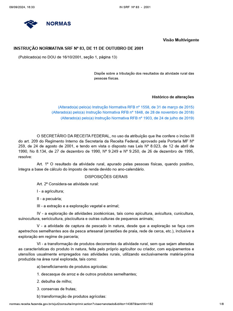 In SRF Nº 83 - 2001 | PDF