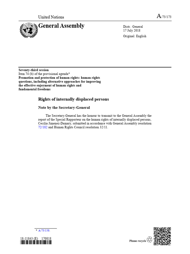 C5 UNSR Rights of Displaced Persons | PDF