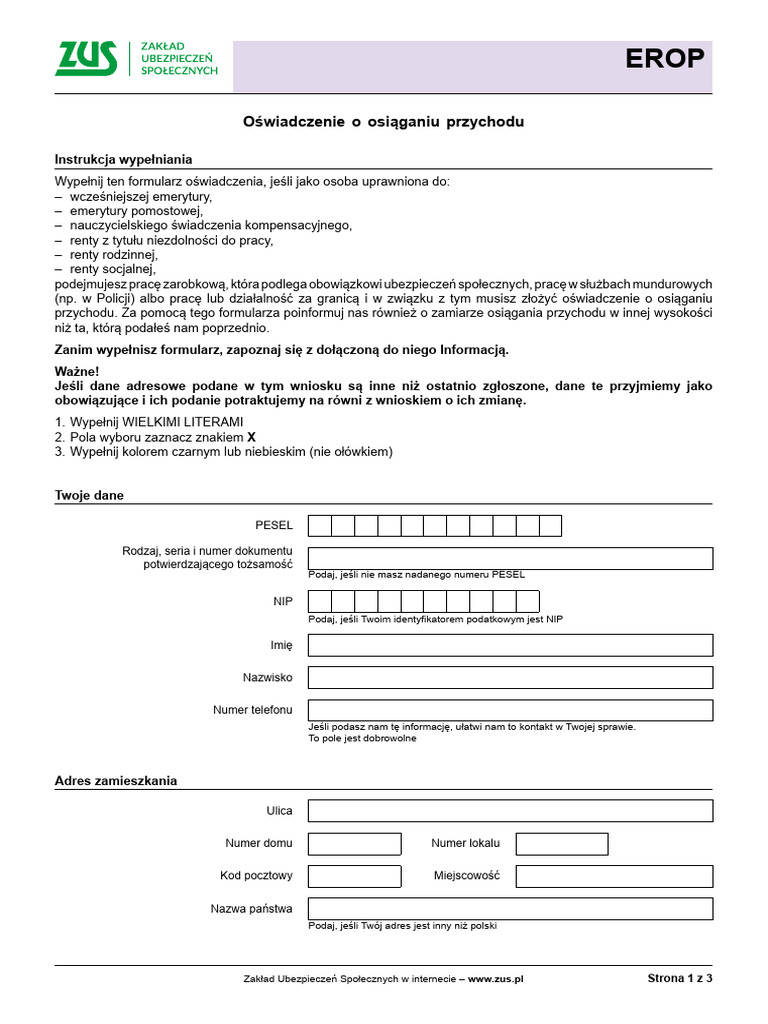 EROP - Pobierz I Wydrukuj | PDF