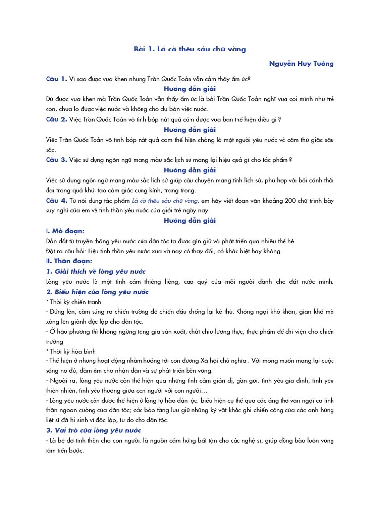 Bã I 1 Lã Cá Thã U Sã U Chá Vã Ng Pdf